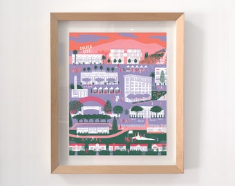 Culver City California Downtown Cityscape Art Print