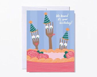Birthday Cake Forks Funny Group Card