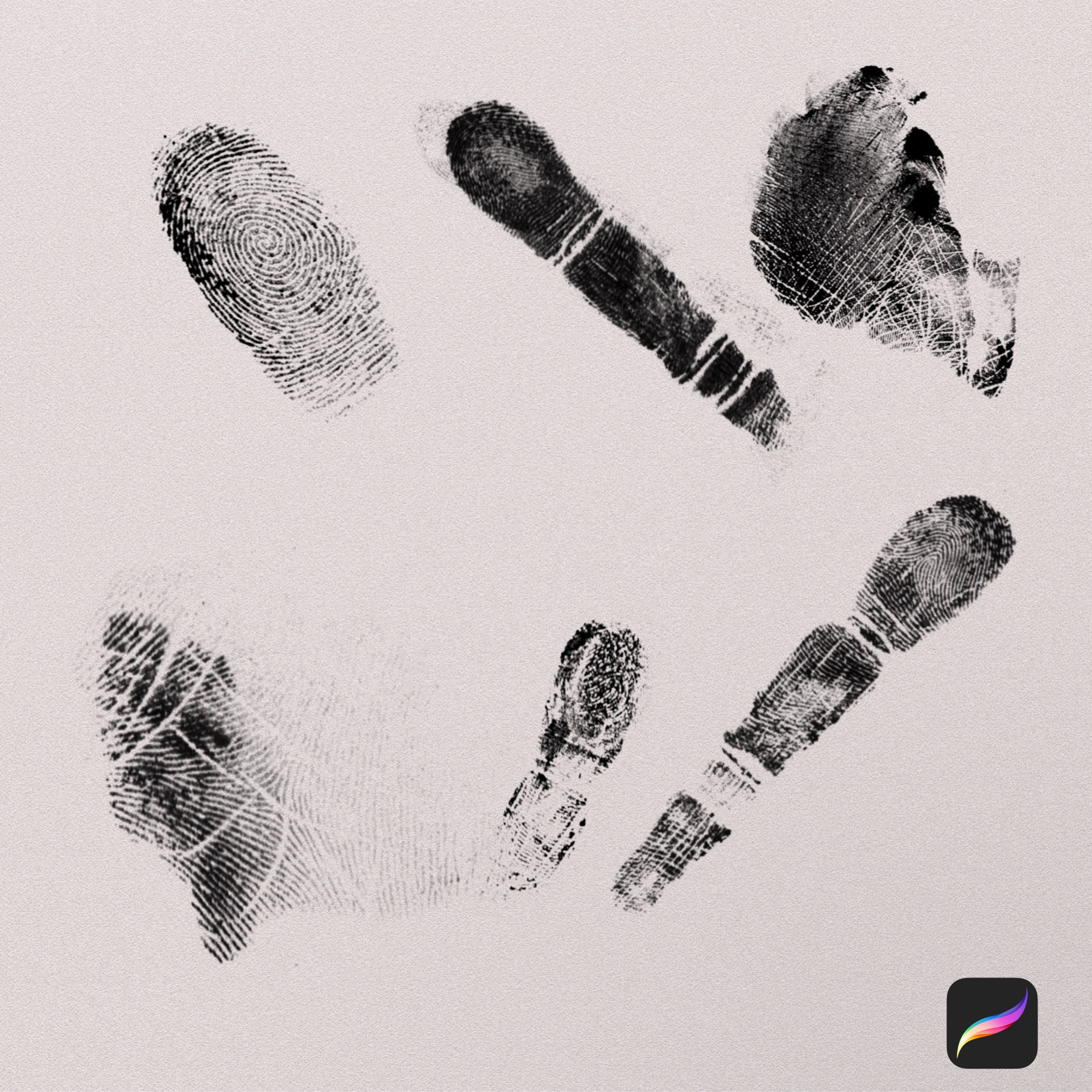 30 Procreate Fingerprint Stamp Brush Finger Brush Etsy UK