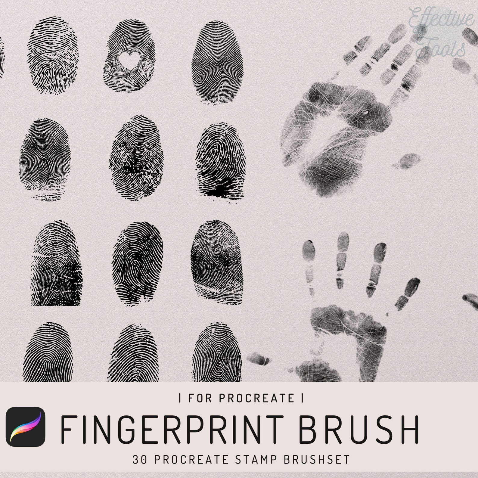 30 Procreate Fingerprint Stamp Brush Finger Brush Etsy UK