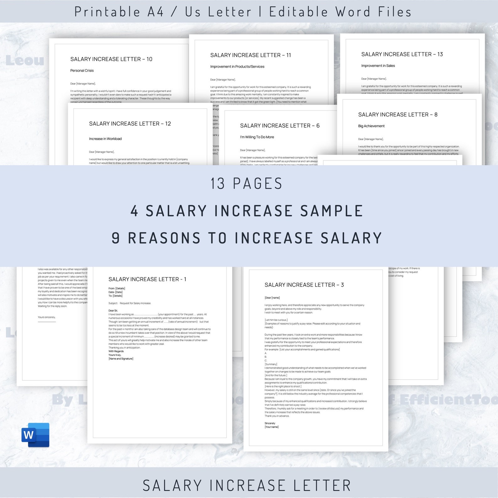 Salary Increase Letter Samples and 9 Reasons to Increase Etsy