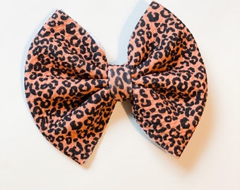 Leopard Print Hair Bow