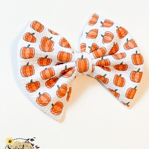 Pumpkin Hair Bow / Fall Hair Bow