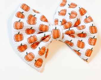 Pumpkin Hair Bow / Fall Hair Bow