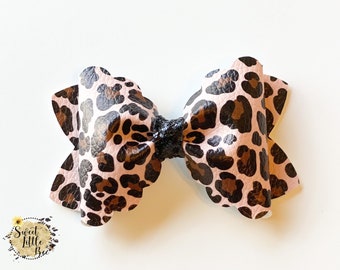 Leopard Print Hair Bow