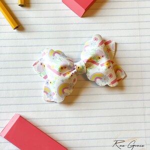 Rainbow Back to School Hair Bow / Back to School Bow