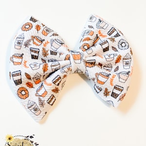 Pumpkin Spice Hair Bow / Fall Hair Bow