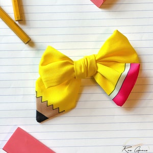 Pencil Hair Bow / Back to School Hair Bow