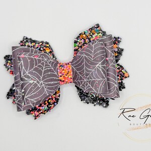 Spider Web Hair Bow / Halloween Hair Bow