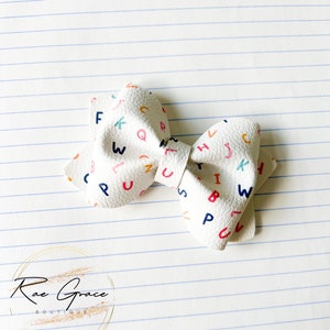 ABC’s Hair Bow / Back to School Hair Bow
