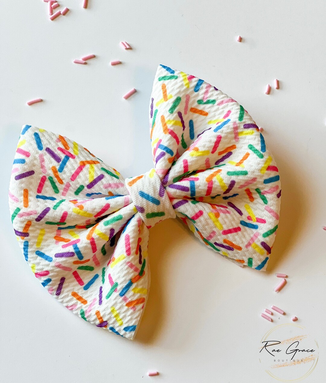Sprinkles Hair Bow / Birthday Hair Bow / Birthday Bow Etsy