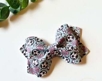 Soccer Hair Bow / Soccer Bow