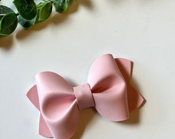 Noeud pour cheveux rose