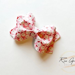 Santa Hair Bow / Christmas Hair Bow