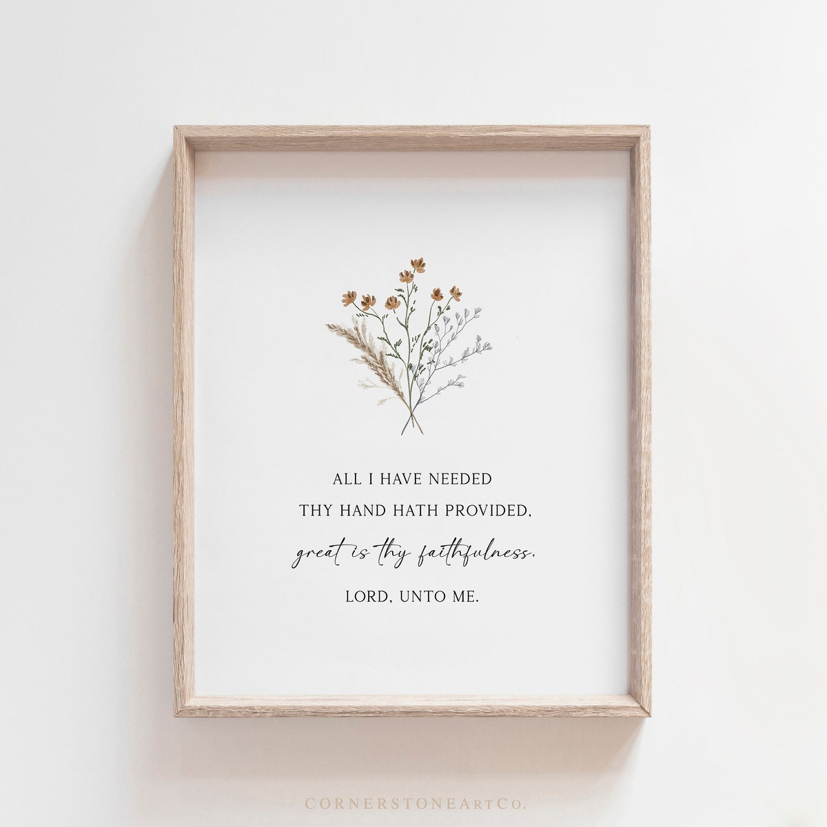 Great is Thy Faithfulness Hymn Lyric Art / Christian Wall Art / Botanical Print / Printable Hymn / Christian Home Decor / Christian Gift - Etsy