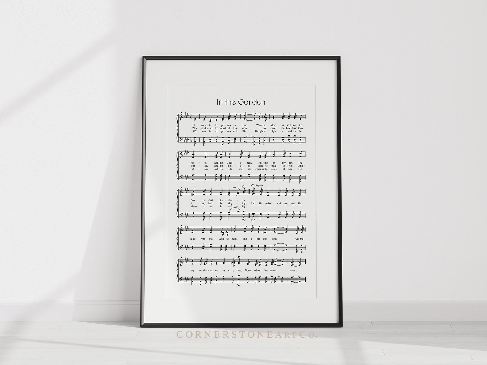 In the Garden / Hymn Print / Hymn Wall Art/ Hymn Sheet Music / | Etsy