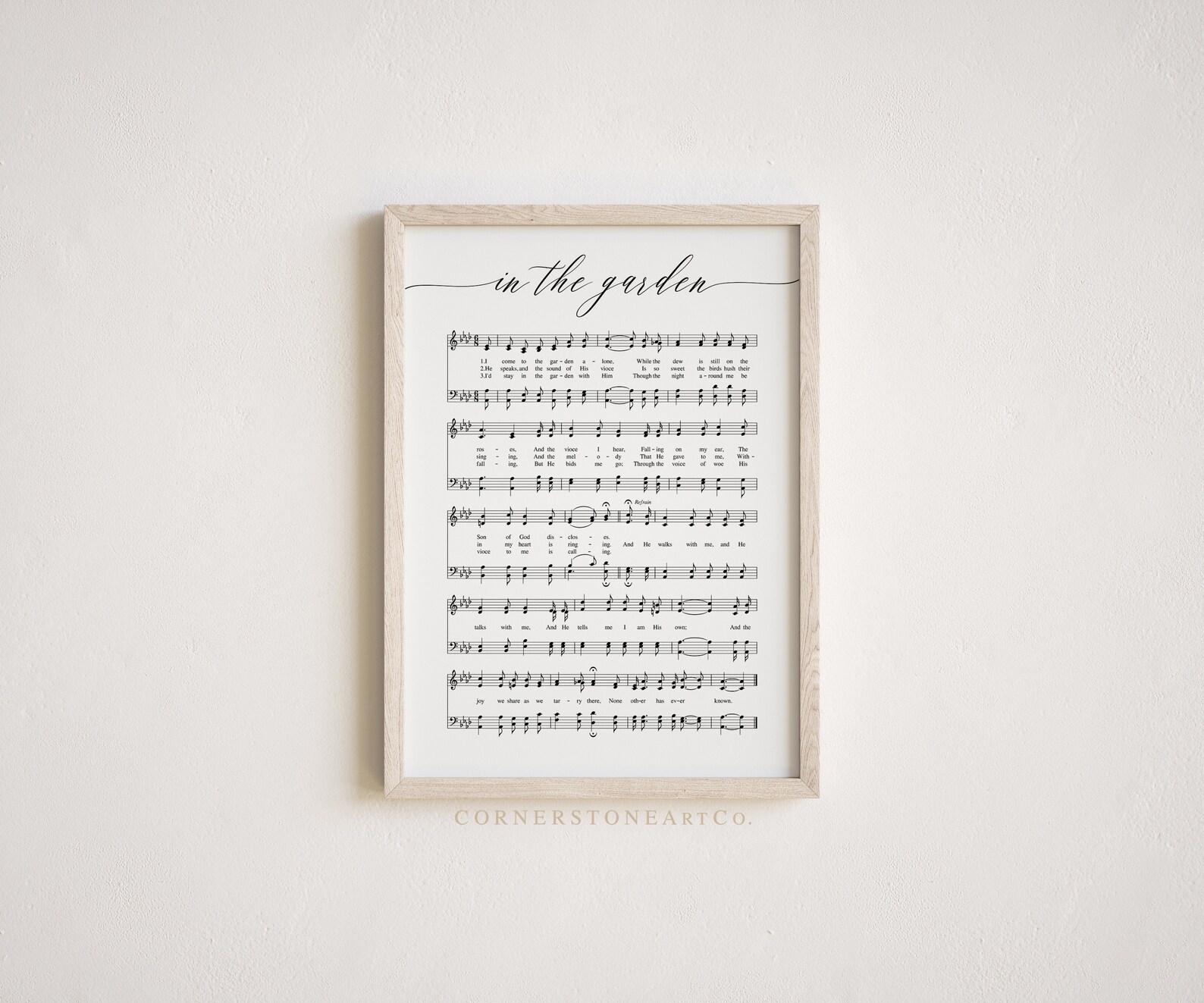 In the Garden / Hymn Wall Art / Hymn Print/ Hymn Sheet Music / | Etsy