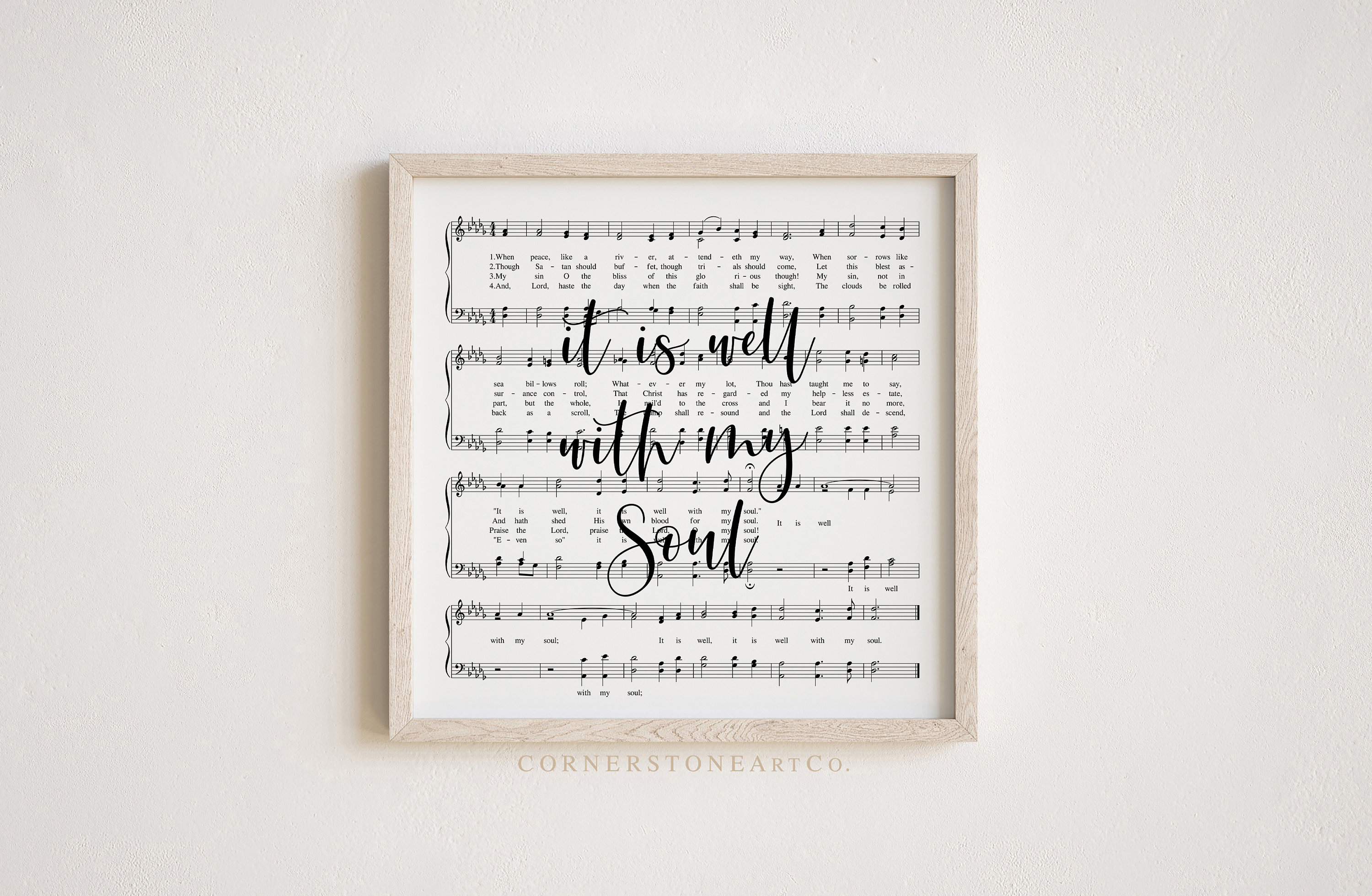 It is Well With My Soul / Hymn Print / Modern Hymn Art / Hymn Sheet