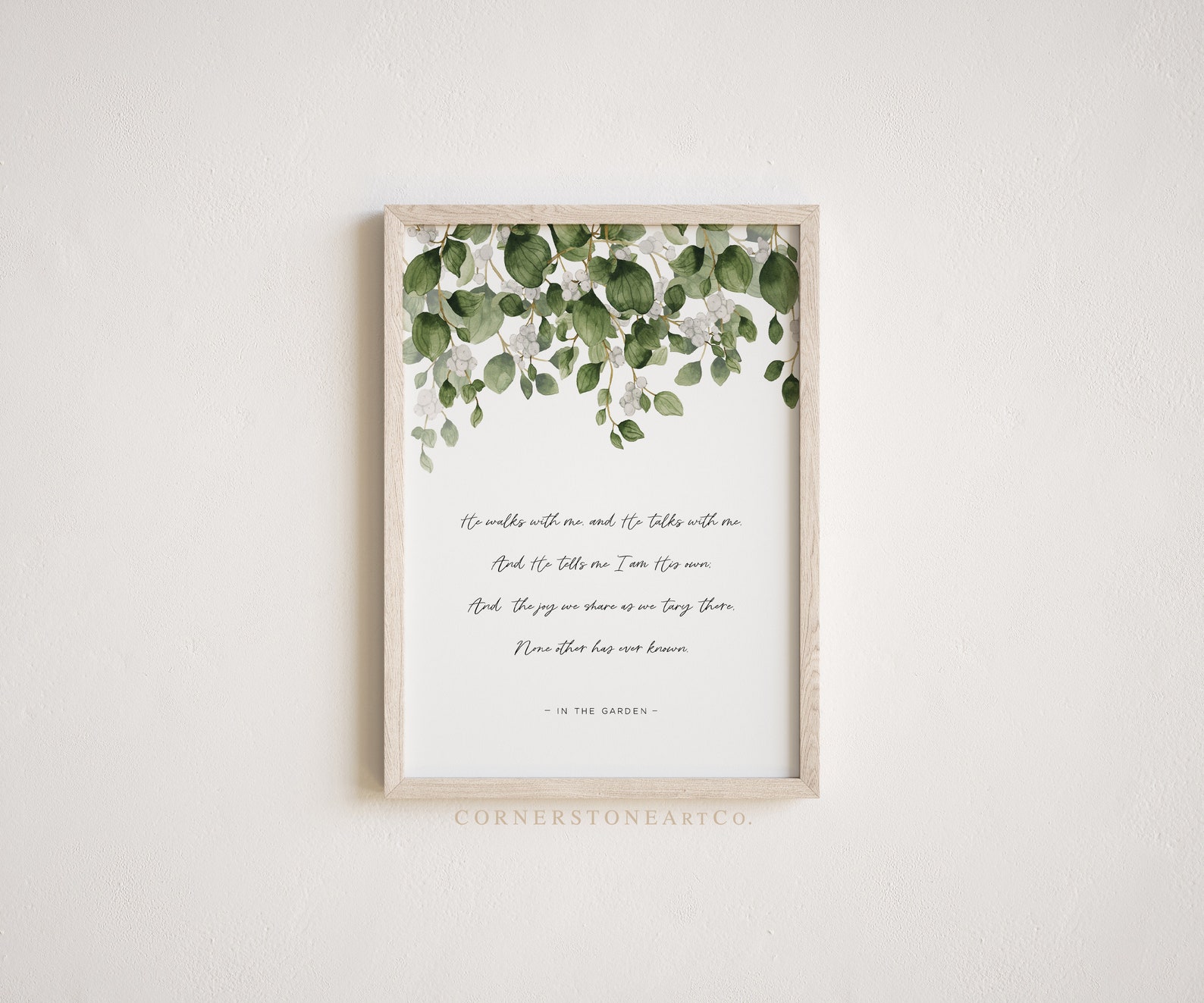 In the Garden/ Hymn Wall Art/ Printable Hymn Art/ Hymn Quote / | Etsy