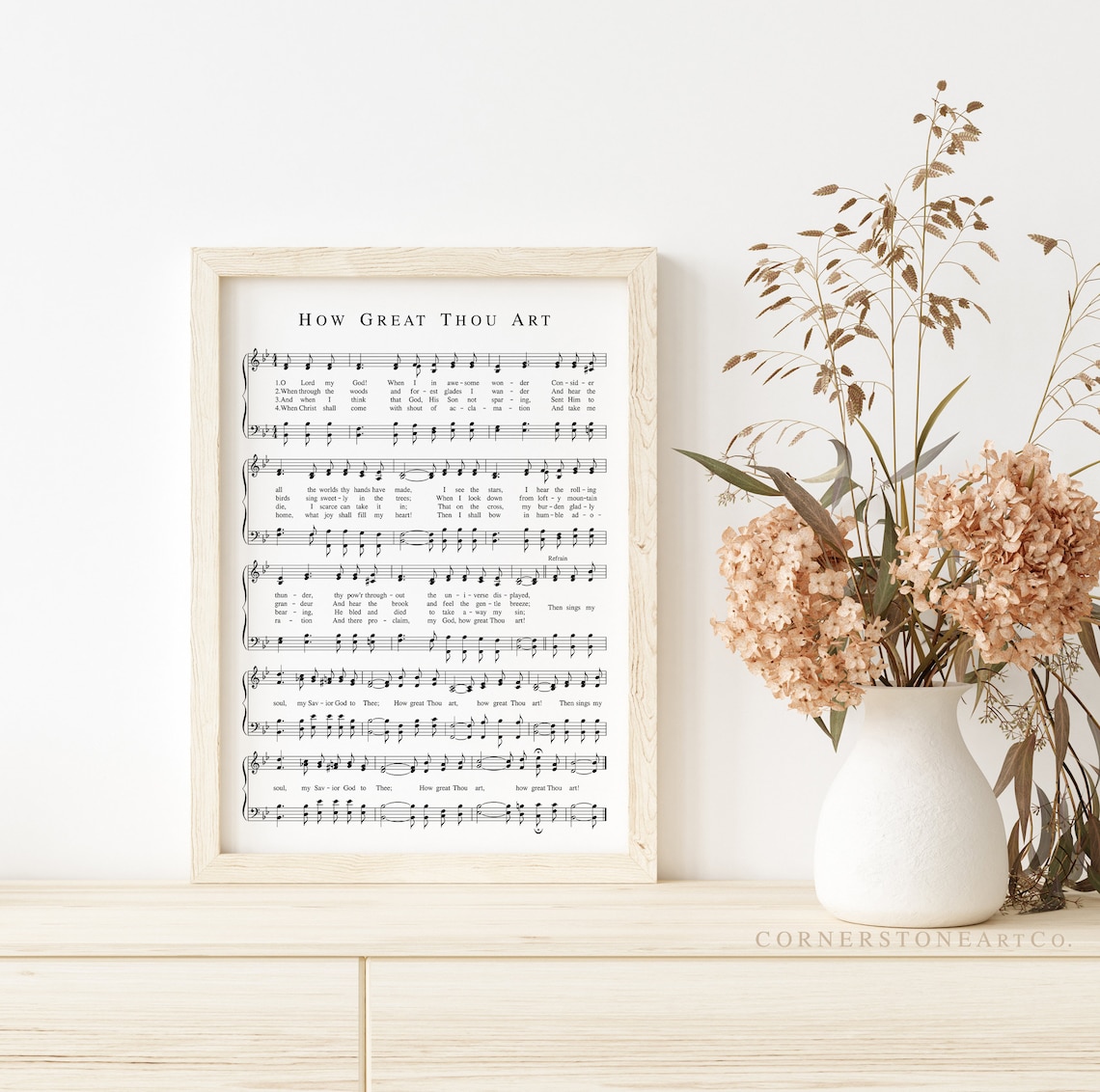 How Great Thou Art Hymn Print / Hymn Sheet Music / Hymn Wall - Etsy