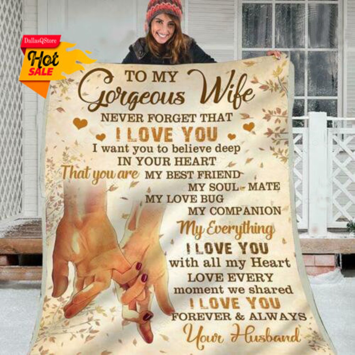Fleece Blanket Husband To My Wife Never That Etsy