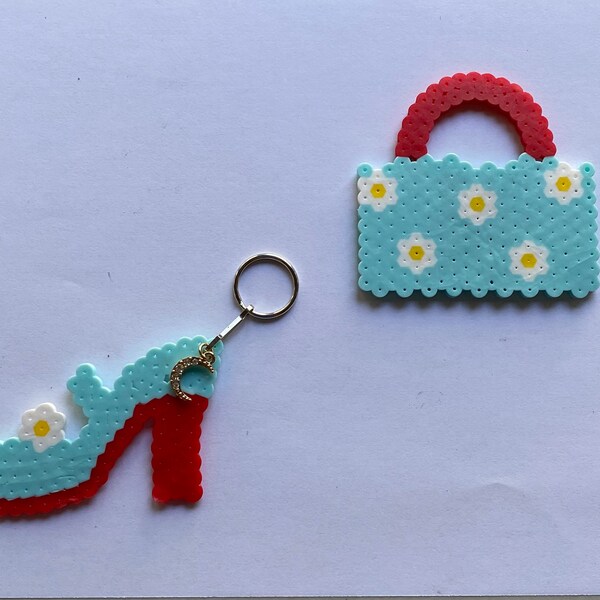 Perler Beads Keychain Etsy