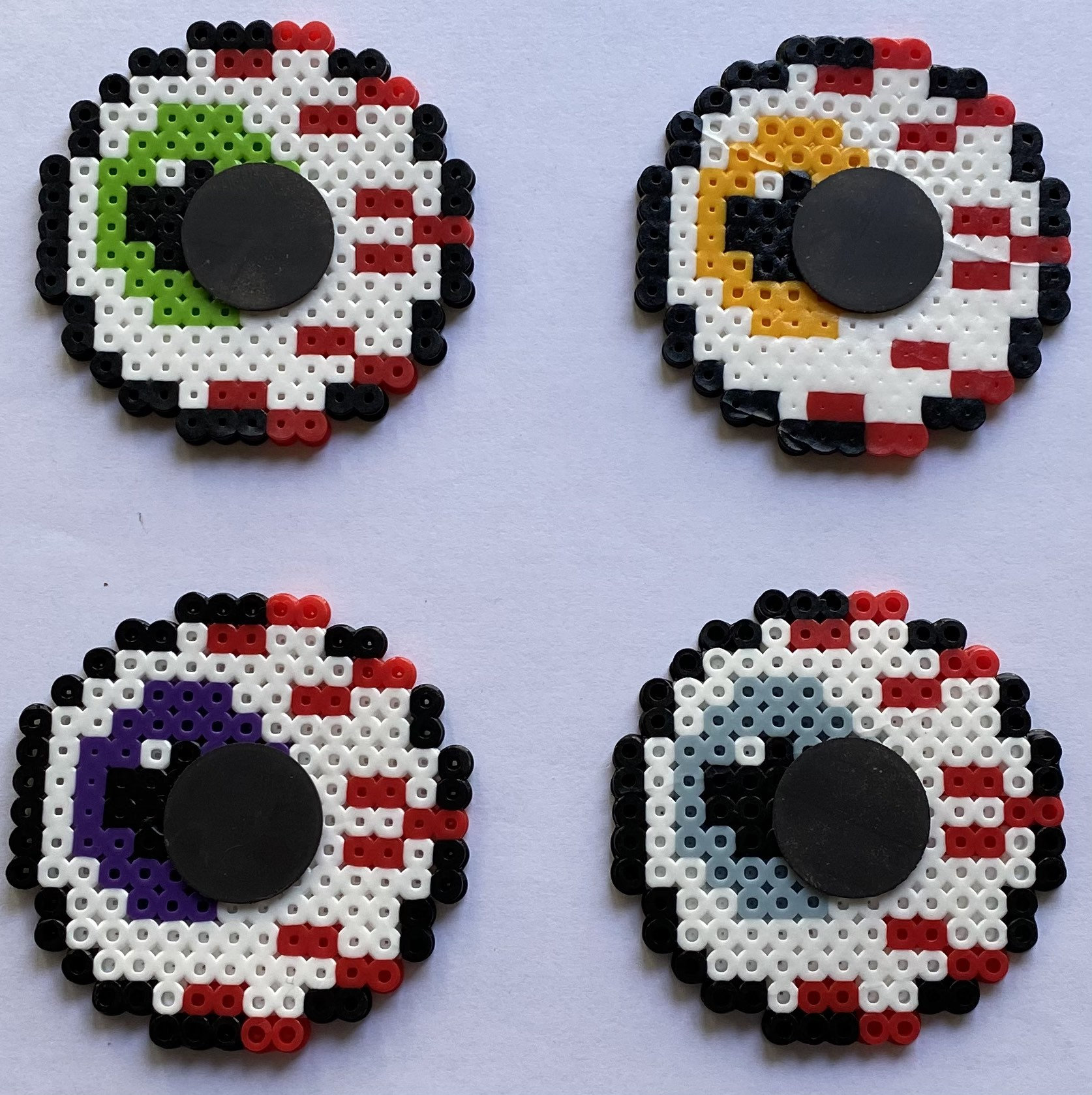 Set of 4 Perler Bead Eyeball Etsy Sweden