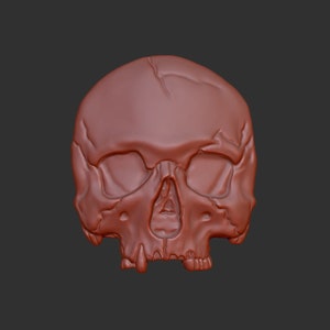 Skull 3d stl model relief element, CNC Router Engraver, CNC files