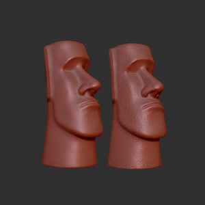 Moai 3d stl files model sculpture