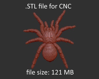 Tarantula spyder 3d stl relief model, CNC Router Engraver, CNC files