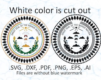 Navajo svg vector files, dxf, pdf, ai, eps, png files, Navajo Nation seal