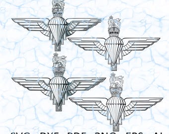 Regimiento de Paracaidistas (Ejército Británico) archivos vectoriales svg, dxf, pdf, ai, eps, png