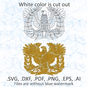Warrant Officer Rising Eagle Amerikanska armén svg vektorfiler, dxf, pdf, ai, eps, png filer