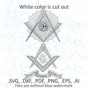 Freemason svg vector, Masonic, Mason logo, dxf, pdf, png, ai, eps, files