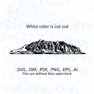 Ko&#39;olau mountain range Oahu svg vector files, dxf, pdf, ai, eps, png files