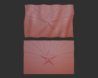 Elemento in rilievo del modello 3D STL della bandiera dell'Arizona, CNC Router Engraver, file CNC