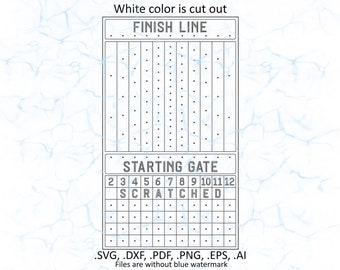 Horse racing board game svg vector, pdf, dxf, ai, eps, png files