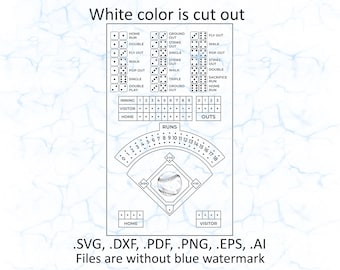 Baseball dice board game svg vector, pdf, dxf, ai, eps, png files