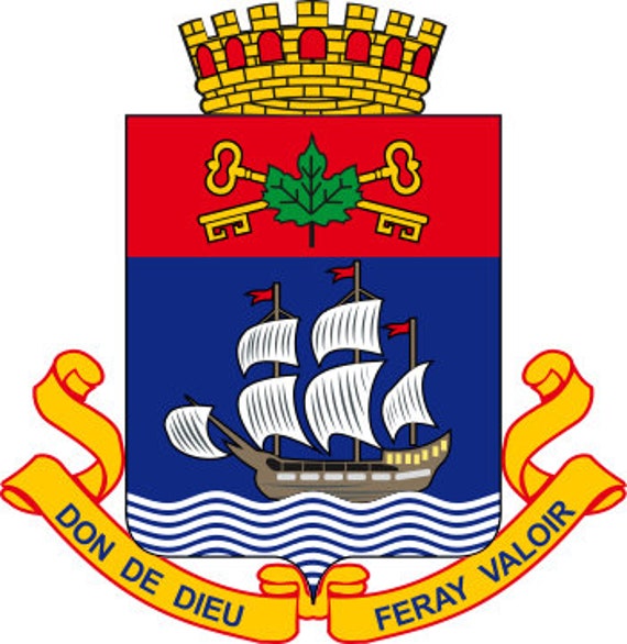 Coat of arms of Quebec City vector svg file Etsy
