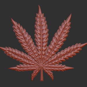 Marijuana Cannabis Pot leaf 3d stl model relief element,  CNC Router Engraver, CNC files