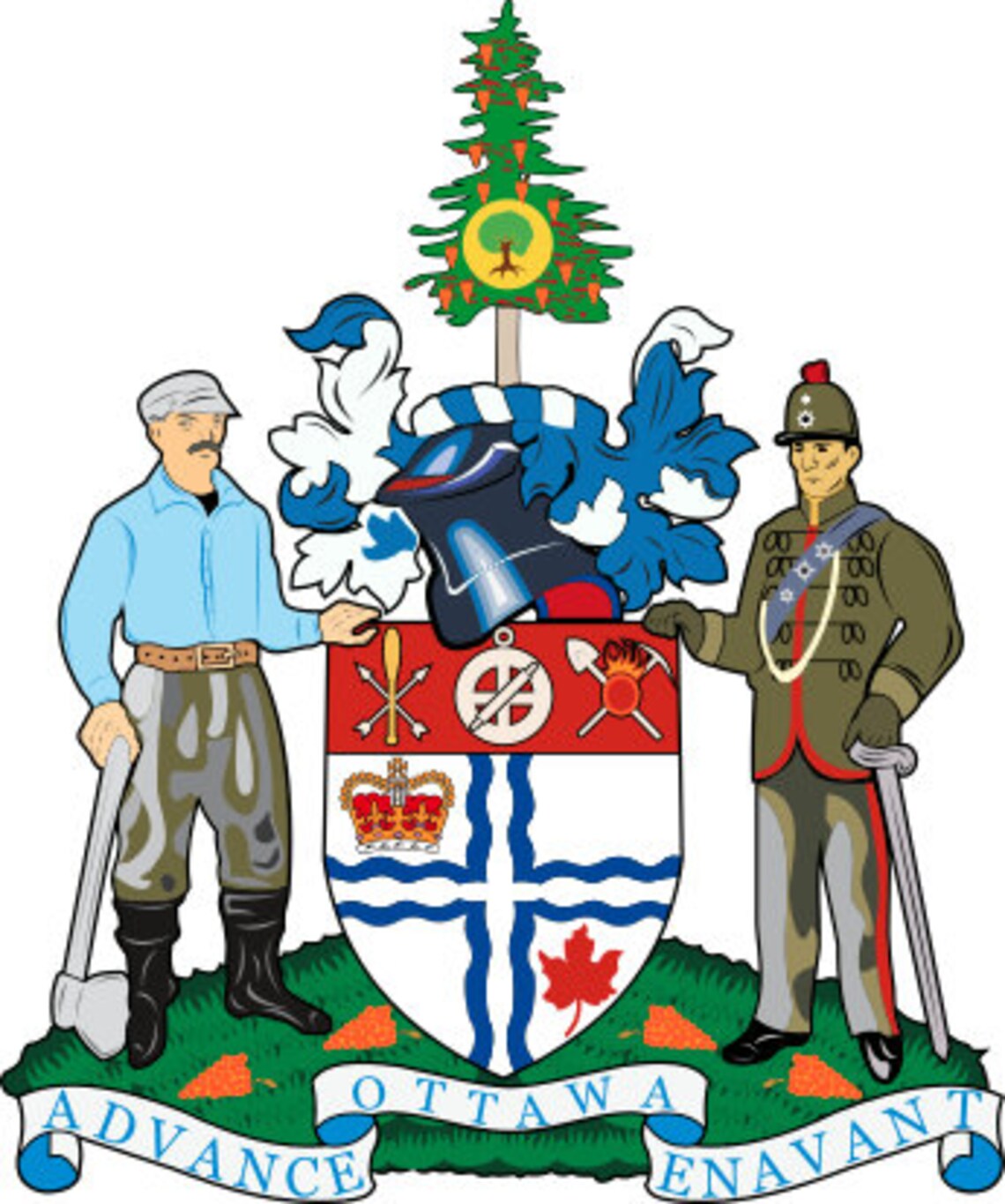 Coat of arms of Ottawa vector svg file Etsy