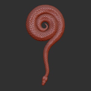 Python snake stl 3d model relief element, CNC Router Engraver, CNC files