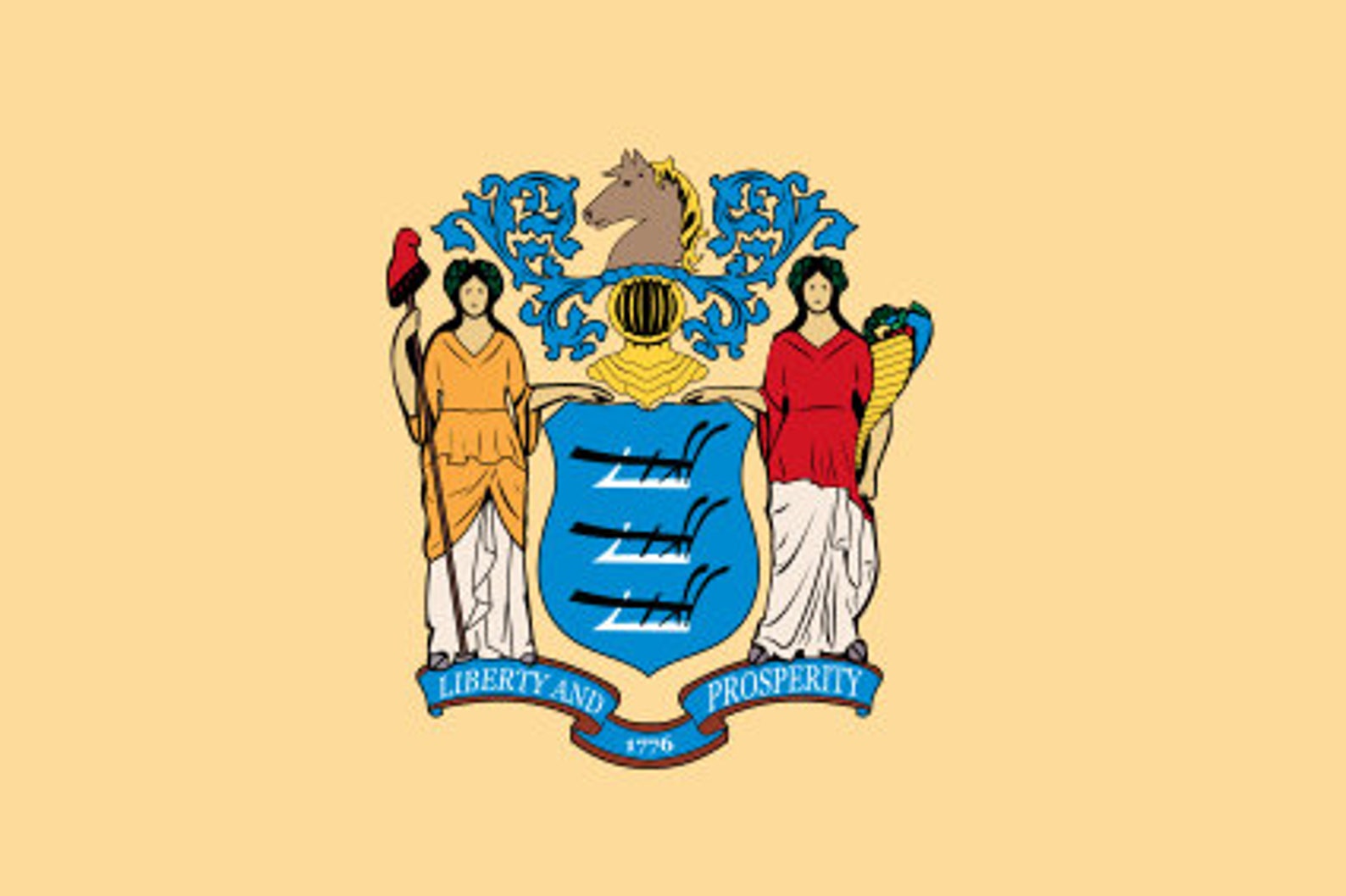 State flag of New Jersey vector svg file Etsy