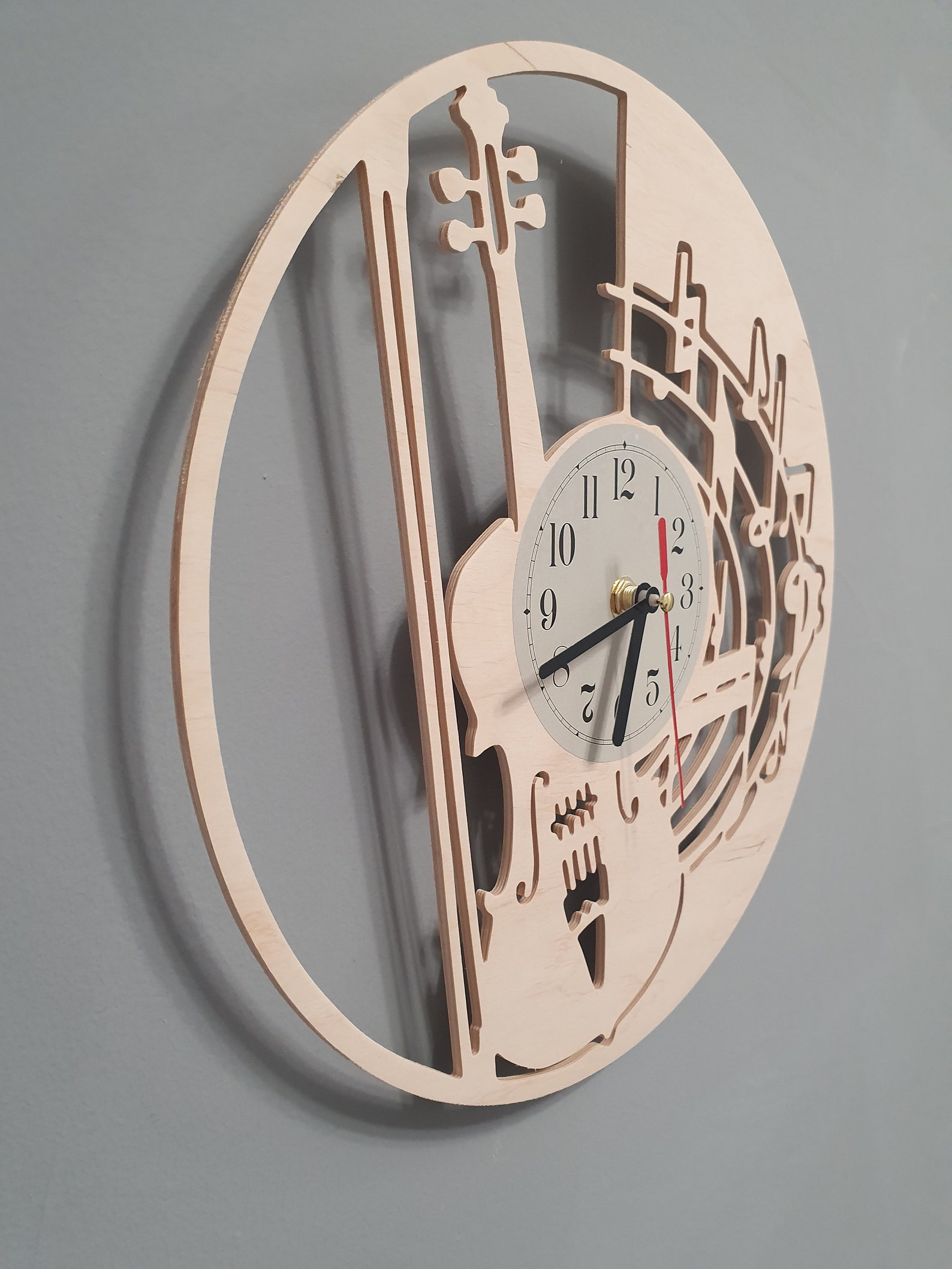 Violin Clock for Wall Violinist Wall Decor Etsy