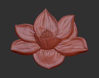 Magnolia - symbol Missisipi: element reliefowy modelu 3D STL, grawerka CNC Router, pliki CNC