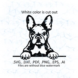 French Bulldog svg vector, French Bulldog peeking logo, pdf, dxf, ai, eps, png files