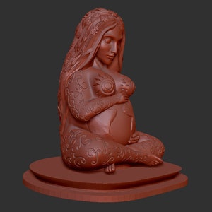 Gaia goddess The Mother Earth Gaea 3d stl file model, sculpture, statuette, figurine