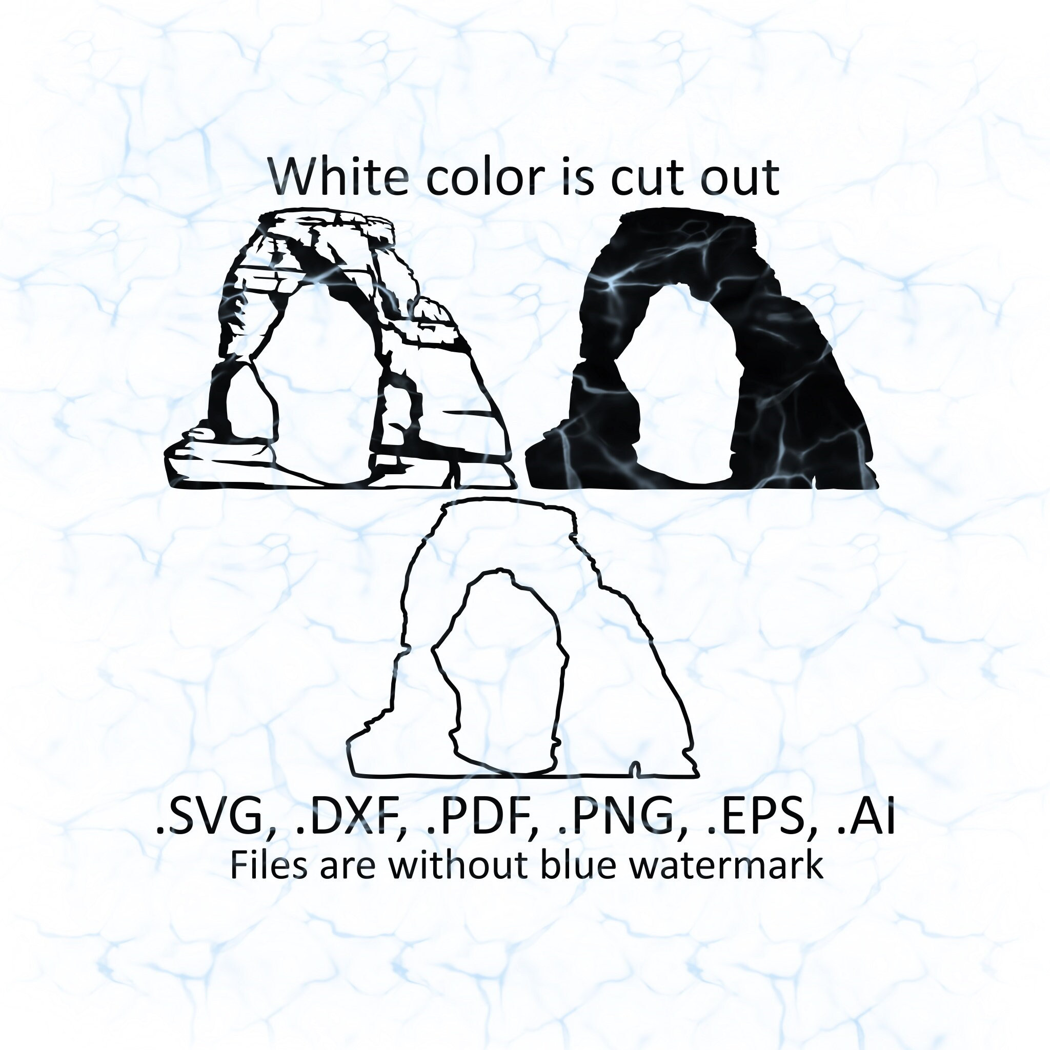 Delicate Arch, Arches National Park svg vector files, dxf, pdf, ai, eps, png files