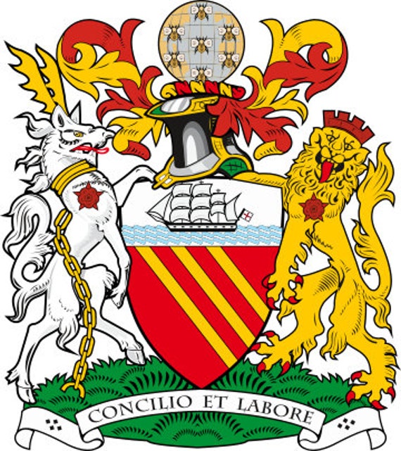 Coat of arms of Manchester vector svg file Etsy
