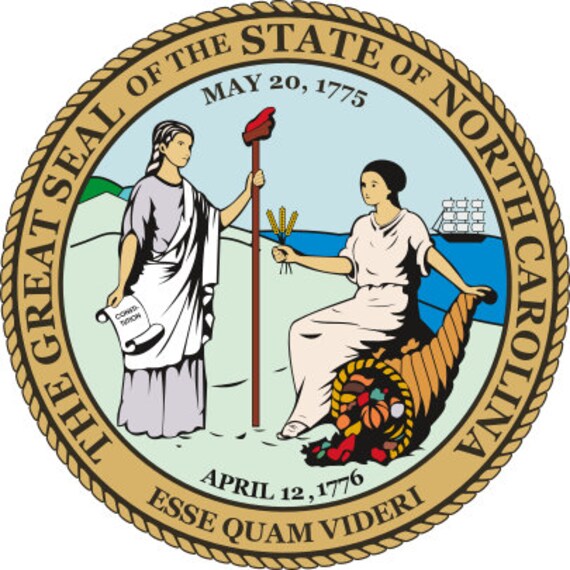 Great Seal of North Carolina vector svg file | Etsy